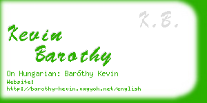kevin barothy business card